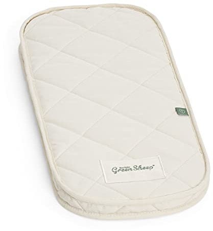 The Little Green Sheep Natural Moses Basket Mattress, Breathable Baby Mattress for Birth to 6 Months, to Fit Mothercare Moses Basket, 28x75cm