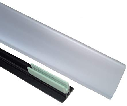 Silver Laminate Door Threshold Adjustable Height/Pivots 50mm x 90cm Easyclip