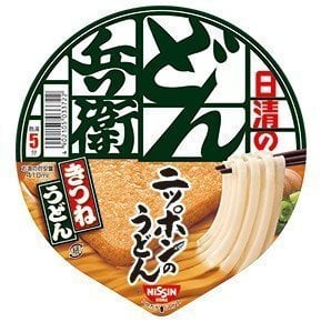 Nissin Donbei Kitsune Udon, Instant Japanese Udon Noodle with Fried Tofu, Strong Taste, 3.4oz X 6 bowls (For 6 Servings)[japan Import] by N/A [Foods] by Nissin