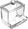DJUNXYAN Cubes Transparent Acrylic Cotton Swab Dispenser Holder Organizer Container With Lid D