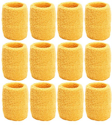Unique Sports 12 Stück (6 Paar) Schweißbänder Gold