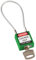 Cadenas de Sécurité Compact à Câble, 32mm x 16mm x 200mm, Vert
