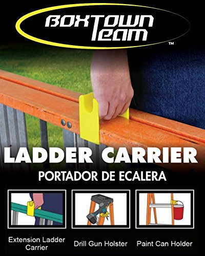 Boxtown Team Ladder Carrier (Red), Ladder Handle, Ladder Accessory, Ladder Safety Device, Drill Gun Holster, Ladder Holster, Ladder Paint can Holder, a-Frame Ladder Paint can Holder
