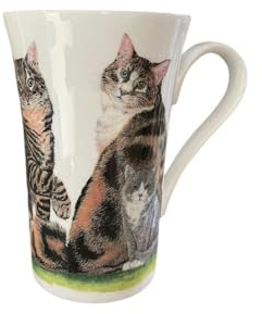 Roy Kirkham - Fluted Mug - Tabby and White