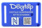 Dogtap Light Small, digitale Hundemarke für kleine Hunde, mit NFC-Chip und QR Code für Kontaktdaten und Steckbrief, aus Silikon, wasserfest, flexibel, 50 x 30 mm