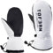 Tofern Winter Handschuhe Skihandschuhe Fäustlinge Herren Damen Wasserdiche Winterhandschuhe Thermo Fleece Gefüttert Ski Snowboard Mittens, Weiß/Schwarz