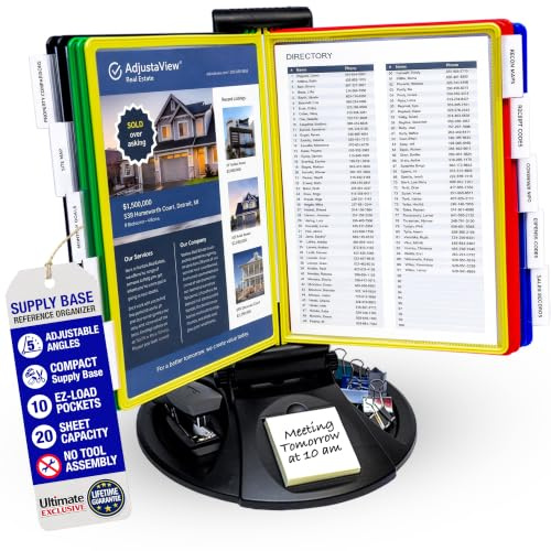 Ultimate Office AdjustaView Supply Base Desk Reference Display Organizer CL