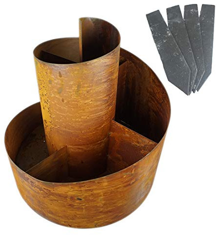 Novaliv Spirale à herbes avec plaques végétales et herbes aromatiques en métal Groß 51 Grille naturelle.