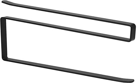 Porta rotolo di carta, Portarotolo da Fissaggio a Parete Porta tovaglioli Rotolo a Muro in Acciaio, porta tovaglioli, 26 x 1,3 x 10 cm, Nero