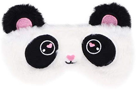 MILISTEN Niedliches Tier Panda Schlafende Augenabdeckung Plüsch Reise Schlaf Lidschatten Super Weiche Lustige Augenabdeckung für Kinder Mädchen Und Erwachsene