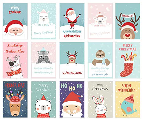 Edition Seidel Set 30 Weihnachtspostkarten (2x15) Weihnachten Karten Postkarten Weihnachtskarten