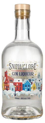 Snow Globe Gin, Orange & Gingerbread Gin Liqueur, 70cl, Illuminating Bottle