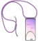 HongMan Handykette Handyhülle für Samsung Galaxy J3 2017/J330 mit Band - Transparent Handy-Kette Handy Hülle mit Kordel zum Umhängen Handyanhänger Halsband Lanyard Case - Lila