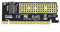 Multibao PCIe Pro M.2 NVMe SSD TO PCI-E 3.0 X16 X4 Adapter M Key Interface Card Full Speed