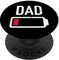 Papa Vater Batterie Geschenk für Vatertag PopSockets PopGrip: Ausziehbarer Sockel und Griff für Handys/Tablets mit Tauschbarem Top