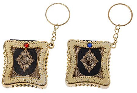 lfdhcn Mini Arche Koran Buch Koran Anhänger muslimischen Schlüsselbund Tasche Geldbörse Auto Dekor Schmuck