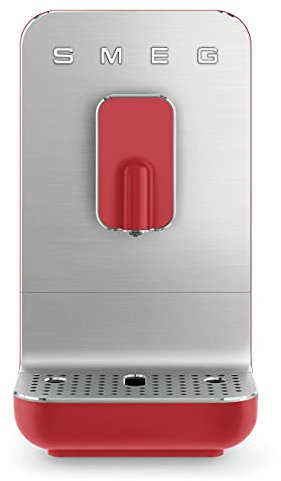 SMEG Machine à café entièrement automatique, rouge BCC01RDMUS