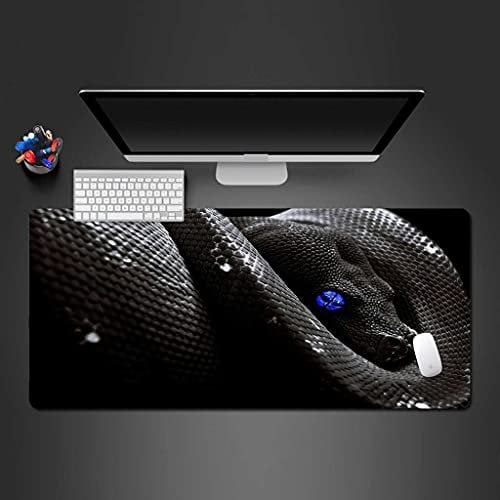 KJXNED Tapis De Souris XXL One Piece 3D Serpent Animal Noir Base en Caoutchouc Antidérapant Suivi de Haute Précision Mouse Pad Professionnel pour Jeux et Bureau 1000x500 mm