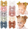 Jollybows 20 Piezas Pinzas de Lazos Pelo Niña, 8,9cm Lazos de Coletas Completamente Forrados Pinza Accesorios para Cabello para Niños Pequeñas