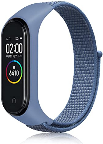 HYKEJI Nylon Solo Loop Armband Kompatibel mit Xiaomi Mi Band 6/Mi Band 5/Mi Band 4/Mi Band 3, Nylon Armbänder Uhrenarmband Sport Ersatzband für Xiaomi Mi Band 6/5/4/3 (10)