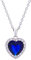 CHERUBIC Collier Titanic en forme de cœur de l'océan avec pendentif en forme de cœur éternel en cristal zircon brillant - Cadeau pour femme (blanc), Zircone cubique, Zircone cubique
