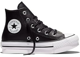 Converse CHUCK TAYLOR ALL STAR LIFT PLATFORM LEATHER Sneaker Nero Da Bambino A01015C