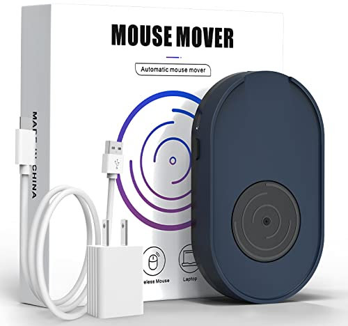 Ergopollo Mouse Jiggler, Undetectable Mouse Mover Device - Wiggler Shaker with USB Cable and 5V1A Adapter, Keeps PC Screen Active - Blue