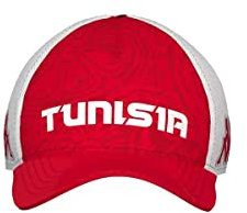 Kappa Offizielle Tunesien-Mütze, Fußball, rot, One size
