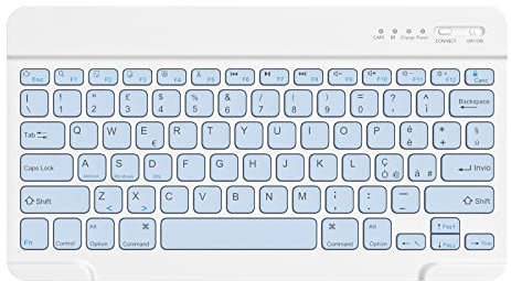 HZD Tastiera Wireless Bluetooth, Ricaricabile Tastiera Senza Fili Universale Ultra Sottile per Tablet, Piccola Tastiera Wireless per Tablet Samsung/IOS/Android/Windows/Telefoni,Layout Italiano QWERTY