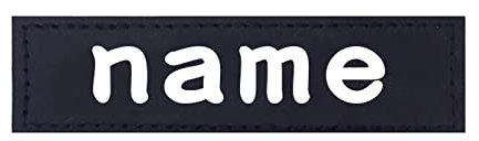 2 Stück Personalisiertes Hundegeschirr PU-Etikett benutzerdefinierte Gravur ID Name Hundegeschirr Tag Hund Name Tag K9 Hundegeschirr Halsband Geschirr Etikett Aufkleber, Name, 5 x 16 cm