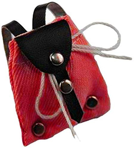 alles-meine.de GmbH Rucksack Tasche rot Miniatur für Puppenstube Puppenhaus - Maßstab 1:12 - Wanderrucksack/Wandern - Wanderurlaub Deko