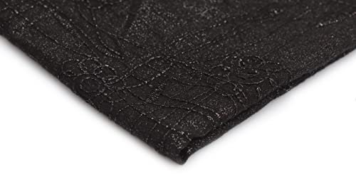 Baumwollstoff mit Stickerei, 50 x 140 cm (Schwarz Muster 6)