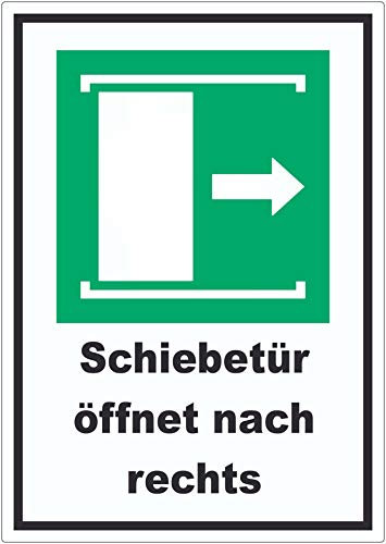 Schiebetür öffnet nach rechts Aufkleber A0 (841x1189mm)