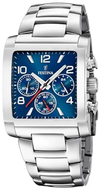 Festina Herren Analog Quarz Uhr mit Edelstahl Armband F20652/1