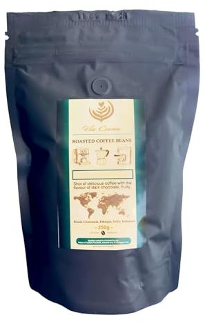 VIA CREMA Kaffeebohnen Ideal für Espressomaschinen, French Press, Moka, Chemex, Hario V60, Aeropress (Nicaragua Metodo Honey, 250 Gr)