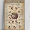 Kitchen Witchery Witches Magic Knowledge,12 * 8 Inches Vintage Funny Poster Wall Decor Art Gift Retro Picture Metal Sign