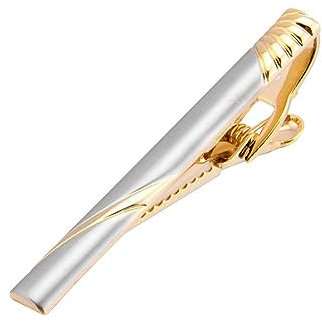 YAHOYA Krawattenklammer Krawattenklammern für Männer Vergoldet/Versilbert Krawattennadel Einzigartiges Design Box Pins Bar Firmentreffen Bankett Anzug Termin