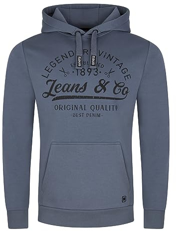 riverso Hoodie Herren Regular Fit RIVArmin Kapuzenpullover Pullover Print | Beige Grün Grau Blau Navy Schwarz S M L XL XXL 3XL 4XL 5XL