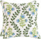 Tosleo Fundas de almohada bordadas de 18 x 18 pulgadas, paquete de 2 fundas de almohada decorativas de flores verdes de vid azul, fundas de almohada decorativas de primavera para decoración del hogar,