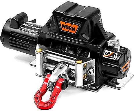 Ghulumn Metal Steel Wire Automatic Simulated Winch for 1/10 RC Crawler Car Axial SCX10 90046 Traxxas TRX4 D90 Redcat,Black