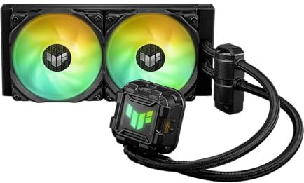 ASUS TUF Gaming LC II 240 ARGB All-in-One Liquid CPU Coolers with Aura Sync, 2X TUF Gaming 120mm ARGB Radiator Fans, Reinforced Tubing, and 6-Year Warranty; Compatible with Latest Intel&AMD CPUs