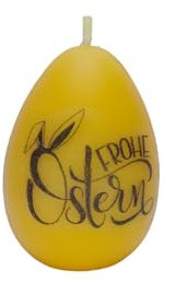 Bienenwachskerze | Osterei Kerze | Ostern | Eierförmige Kerze | Frühlings ei | Eikerzen - Osterkerzen mit verschiedenen Motiven - Handgemachte aus 100% Bienenwachs. Set 1 (2. Motiv - 1Stk)