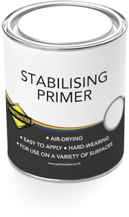 Paintmaster Stabilising Primer: Clear Solvent-Based Solution for Unstable Surfaces - Prepares for Masonry Paint (Stabilising Primer - Clear, 1L)