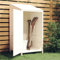 Rantry Gartenhaus Holzhaus Gartengeräte Garten Schrank Holz Garten Holzhaus Weiß 55 x 52 x 112 cm Massivholz Tanne Möbel Dekoration
