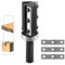 Trvoxviq Carbide Inserts Reversible Pattern Flush Trim Router Bit 1/2'' Shank, 1-1/8 Cut Dia, with 3pcs 12x50mm Replacement, Heavy Duty Bottom Bearing Template Trimmer Router Bit for Wood Trimming
