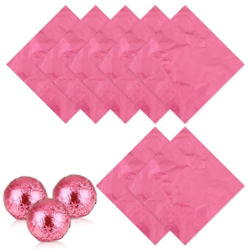 100 Stück Bonbonpapier aus Folie Alufolie Verpackungen 15 x 15 cm Folie Papier Wrapper Schokolade Alufolie Lebensmittelqualität Quadratisch Aluminium Folie Verpackung Papier für DIY Süßigkeiten