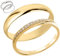 Ardeo Aurum Trauringe Paar aus 375 Gold Gelbgold mit Zirkonia-Steine