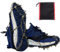 Crampon antiscivolo per scarpe, Tacchetta antiscivolo, punte da 10 denti con acciaio al manganese, punte da trekking con fondina (nero)