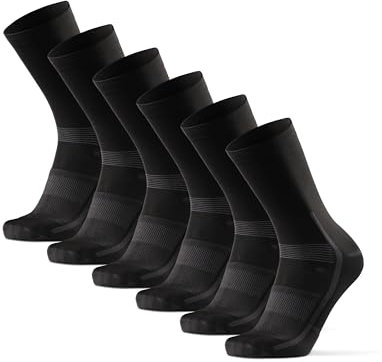 DANISH ENDURANCE Fahrrad Socken, Rennrad Socken, Gepolstert, Unisex, für Herren & Damen, 3 oder 5 Paar, Schwarz, 35-38