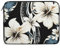Housse de protection pour ordinateur portable 17 Motif fleurs hawaïennes Noir et blanc